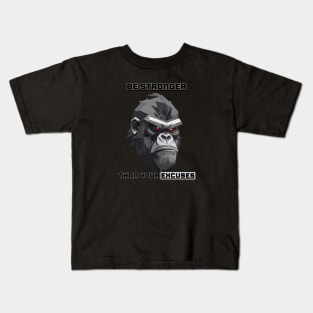 Gorilla  Motivational Gym Quote Kids T-Shirt